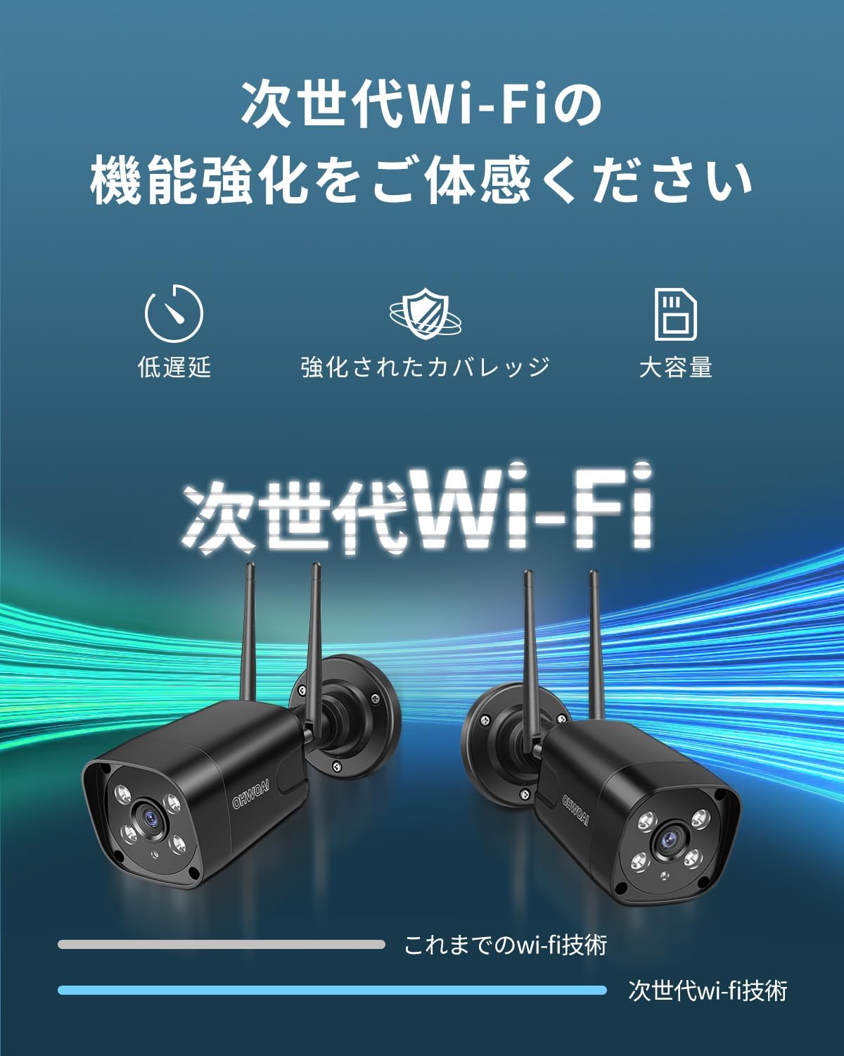 【ダブルアンテナ信号強化・双方向通話・130° 超広角】 防犯カメラ ワイヤレス 屋外 3K 500万画素4台 防犯カメラセットワイヤレス防犯カメラセット 監視カメラ モニター付き 防犯カメラセットランキング(黒)
