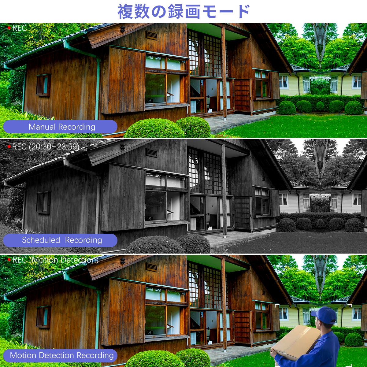 【800万画素・双方向通話・130°超広角】 POE防犯カメラセット 防犯カメラ 屋外 POE給電 監視カメラ 有線防犯カメラ 防犯カメラセットランキング