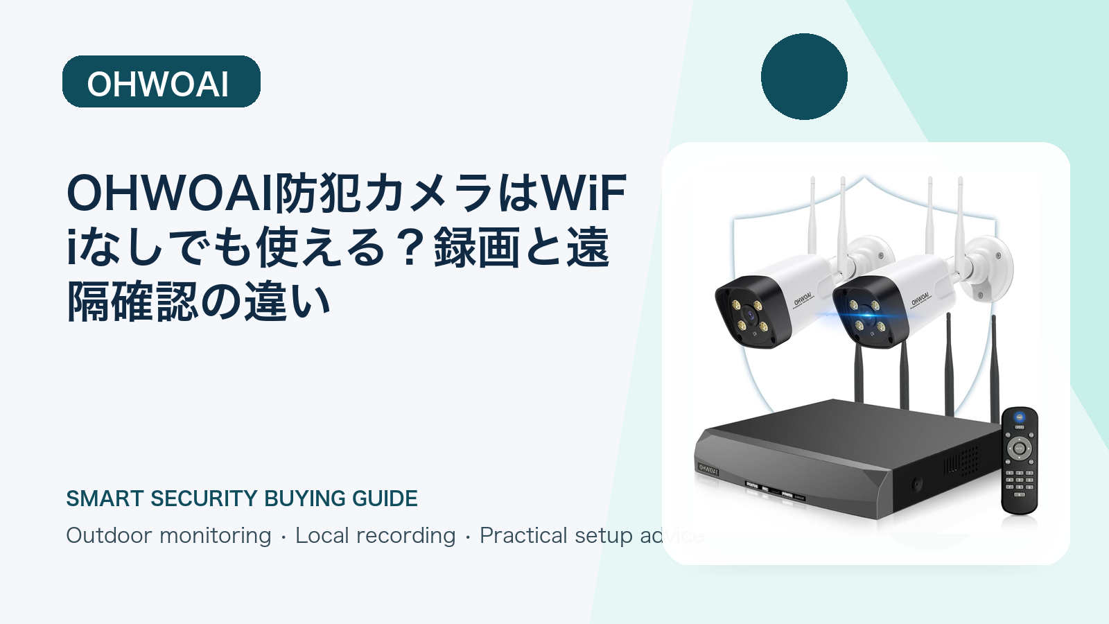 OHWOAI 防犯カメラセット カメラ5台 工場出荷状態 フォーマット 動作