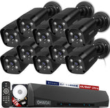 Load image into Gallery viewer, [Two-way call, 200° wide angle] Outdoor security camera, poe security camera set of 10, poe powered security camera, surveillance camera, 6TB security camera, poe powered wired security camera