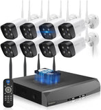 Load image into Gallery viewer, [Double antenna, two-way talk, 𝟏𝟑𝟎° wide angle] Wireless security camera, outdoor security camera set, 8 cameras, wireless surveillance camera set
