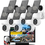 Load image into Gallery viewer, [Two-way communication] Wireless security camera with monitor Outdoor security camera set of 6 Wireless security cameras Monitor set Wi-Fi security camera Wireless security camera Surveillance camera