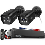 Load image into Gallery viewer, [Two-way call, 256° wide angle] POE security camera set, security camera, outdoor, POE power supply, surveillance camera, security camera ranking, wired security camera set, wired connection