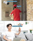 Load image into Gallery viewer, [Double antenna, two-way communication] Wireless security camera, monitor-integrated recorder, outdoor security camera set, 4 cameras, wireless surveillance camera set