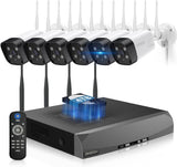 Load image into Gallery viewer, [Double antenna, two-way talk, 𝟏𝟑𝟎° wide angle] Wireless security camera, outdoor security camera set, 8 cameras, wireless surveillance camera set