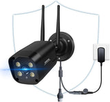Load image into Gallery viewer, [Double antenna, two-way talk, 25° wide angle] Wireless outdoor security camera, double antenna, black, surveillance camera, wireless, additional security camera, add-on to OHWOAI recorder