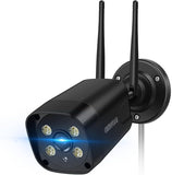 Load image into Gallery viewer, [Double antenna, two-way talk, 25° wide angle] Wireless outdoor security camera, double antenna, black, surveillance camera, wireless, additional security camera, add-on to OHWOAI recorder