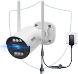 Load image into Gallery viewer, Security camera 5 megapixels wireless expansion not available for standalone use surveillance camera (power adapter included) wireless security surveillance camera wireless outdoor wireless security camera security camera set ranking