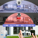 Load image into Gallery viewer, 【双方向通話・2眼式レンズ】防犯カメラ ワイヤレス モニター付き 屋外 ダブルレンズ 防犯カメラセット 4台 ワイヤレス防犯カメラ モニターセット wifi防犯カメラ 無線 防犯カメラ 監視カメラ (400万画素)