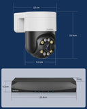 Load image into Gallery viewer, [Two-way call, 256° wide angle] POE security camera set, security camera, outdoor, POE power supply, surveillance camera, 8-channel security system, wired security camera set