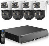 画像をギャラリービューアに読み込む, 【デュアルレンズ・投光威嚇】 防犯カメラ 屋外 poe防犯カメラセット poe給電 監視カメラ 8チャンネルの防犯システム 有線防犯カメラ 4K 広角レンズ 夜間撮影 家庭用カメラ 適格請求書発行可