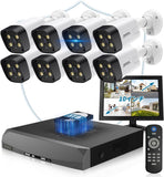Load image into Gallery viewer, [8MP, Two-Way Talk] 4K POE Security Camera Set, 8 Cameras, Outdoor, POE Power Supply, Monitor Included, Surveillance Camera, Wired Security Camera Set, Eligible Invoices Available