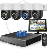 Load image into Gallery viewer, [Two-way call, 256° wide angle] POE security camera set, security camera, outdoor, POE power supply, surveillance camera, 8-channel security system, wired security camera set