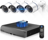 Load image into Gallery viewer, [30m super strong night vision] POE security camera set, security camera, outdoor, POE power supply, surveillance camera, 4 cameras, wired security, wired, indoor, outdoor security camera set