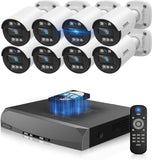 Load image into Gallery viewer, [30m super strong night vision] POE security camera set, security camera, outdoor, POE power supply, surveillance camera, 8 cameras, wired security, wired, indoor, outdoor security camera set