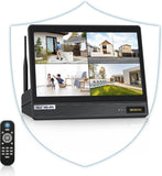 Load image into Gallery viewer, 10-inch monitor integrated NVR OHWOAI wireless security camera compatible Onvif protocol compatible camera support Pairing required No HDD