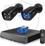 Load image into Gallery viewer, [Two-way call, 256° wide angle] POE security camera set, security camera, outdoor, POE power supply, surveillance camera, security camera ranking, wired security camera set, wired connection