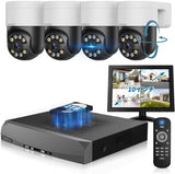 Load image into Gallery viewer, [Two-way call, 256° wide angle] POE security camera set, security camera, outdoor, POE power supply, surveillance camera, 8-channel security system, wired security camera set