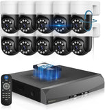 Load image into Gallery viewer, [Two-way call, 256° wide angle] POE security camera set, security camera, outdoor, POE power supply, surveillance camera, 8-channel security system, wired security camera set