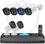 Load image into Gallery viewer, [8MP, two-way talk, 130° ultra-wide angle] POE security camera set Security camera Outdoor POE power supply Surveillance camera Wired security camera Security camera set ranking