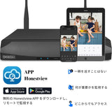 画像をギャラリービューアに読み込む, OHWOAI ワイヤレスカメラだけ適用 2本アンテナ 1920P 500万画素防犯録画機 ハイビジョン画質 防犯カメラ10台まで接続可能 携帯遠隔監視対応 日本語システム 防犯監視 ネットワークレコーダー セキュリティー 再生録画装置 多種録画機能搭載 1TB HDD(アダプター付属) (ブラック（10CH）) (ワイヤレスNVR)