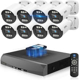 Load image into Gallery viewer, [30m super strong night vision] POE security camera set, security camera, outdoor, POE power supply, surveillance camera, 8 cameras, wired security, wired, indoor, outdoor security camera set