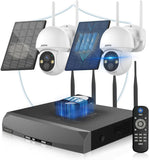 Load image into Gallery viewer, [Two-way communication] Wireless security camera with monitor Outdoor security camera set of 4 Wireless security camera Monitor set Wi-Fi security camera Wireless security camera Surveillance camera