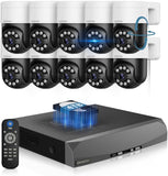 Load image into Gallery viewer, [Two-way call, 256° wide angle] POE security camera set, security camera, outdoor, POE power supply, surveillance camera, 8-channel security system, wired security camera set