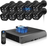 画像をギャラリービューアに読み込む, 【双方向通話・𝟭𝟯𝟬°広角】防犯カメラ 屋外 poe防犯カメラセット10台 poe給電 防犯カメラ 監視カメラ 6TB 防犯カメラ poe給電 有線防犯カメラ