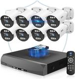 Load image into Gallery viewer, [30m super strong night vision] POE security camera set, security camera, outdoor, POE power supply, surveillance camera, 8 cameras, wired security, wired, indoor, outdoor security camera set
