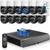 Load image into Gallery viewer, [Two-way call, 256° wide angle] POE security camera set, security camera, outdoor, POE power supply, surveillance camera, 8-channel security system, wired security camera set