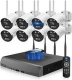 画像をギャラリービューアに読み込む, 【ダブルアンテナ・𝟑𝟎メートル暗視距離】 防犯カメラ ワイヤレス 屋外 防犯カメラセット 8台 Wi-Fi 監視カメラ 家庭用 無線 監視カメラセット