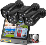 Load image into Gallery viewer, [Two-way talk, 250° wide angle] POE security camera set, outdoor security camera, POE power supply, surveillance camera, 8-channel security system, eligible invoice can be issued, wired security camera set, monitor included, monitor integrated recorder