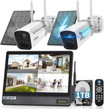 Load image into Gallery viewer, [Two-way communication] Wireless security camera with monitor Outdoor security camera set of 4 Wireless security camera Monitor set Wi-Fi security camera Wireless security camera Surveillance camera